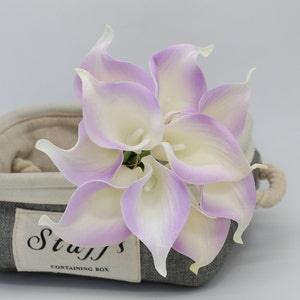Light Purple Calla Lilies Lilac Wedding Flowers Calla Lily Bouquet Artificial Real Touch Calla Lilies Bouquet Wedding Decoration MTL-FLN018