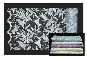 Lily 49.5" Floral Embroidered Organza Fabric Blue Pink Lavender Ivory White