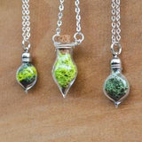 Terrarium Necklace, Plant Necklace, Moss Jewelry, Real Moss Forest Necklace, Terrarium Real Moss Pendant, Gift Ideas for Women, Unique Gifts