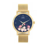 Toff London TLWS-37101 Ladies Pink Carnations Flower Watch