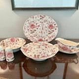 Rose Chintz pink ("Made in England" stamp) by Johnson Brothers / Covered Bowl / Salt and Pepper / Platter / Gravy Boat / Vintage China
