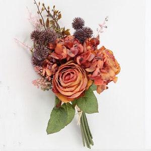 Artificial Rustic Roses Bouquet Stalks, Floral Roses Decor, Artificial Flowers, Faux Flowers