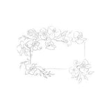 Text Frame. Hand Drawn Orchid Flower Arrangements. Floral Decorative Design Elements. Vector Illustration. Gentle Leaves, Feminine Logos.