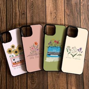 Aesthetic Floral Quotes Sunflower Daisy Phone Case Cover for iPhone 14 iPhone 13 iPhone 12 iPhone 11 iPhone XR Samsung S23 Botany Phone Case
