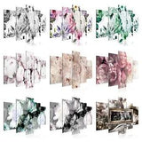 PEONIES FLOWERS Non-woven Canvas Wall Art Image Photo Print Decor b-B-0386-b-n