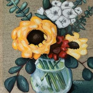 Poster Print "Sunflower and Friends" 14x11, Impressionist-style, glossy, unframed