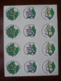 Vintage CTP MATTE Scratch & Sniff Stickers Lily of the Valley Flowers Full Sheet