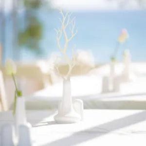 2 Pcs Dry Branches Artificial Antler Tree Vines Stems White Vase