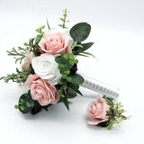 Wedding Bouquet, Blush Pink  Bridal Bouquet, Garden Wedding Flowers, Bridesmaid Bouquets, Corsage, eucalyptus, roses peony bouquet