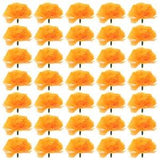 50 Pcs Artificial Marigold Silk Flowers Carnation Wedding Mini