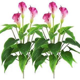 Artificial Flower 17 inches Calla Lily Silk Plant Fake Bonsai Flowers 2 Purple
