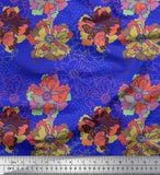 Soimoi Cotton Poplin Fabric Peony Floral Print Fabric by metre 42-gvU