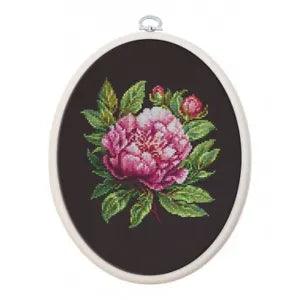 Counted Cross Stitch Kit Peony Luca-S DIY Unprinted canvas