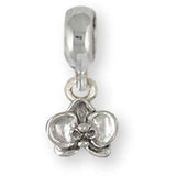 Orchid Jewelry Sterling Silver Handmade Orchid Charm Slide This Charm Will Fit A Pandora? Slide Bracelet Or32x-pns