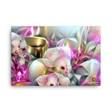 Metallic Orchids Art Canvas