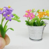 1 Pc Miniature Freesia orchid Flower Clay Dollhouse Handmade Decor 1:12 Scale