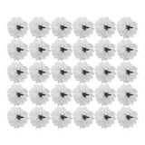 2X(30 pcs Carnations Craft Artificial Flower Silk Spherical Heads Wedding Decor