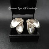 Aarre & Kroghs Denmark Danish 925 Silver Arum Lillies Earrings 8.6g Lily