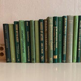 Green decorative books, green home decor books,green book decor, green bookshelf decor, green shelf staging prop books, green books by color
