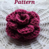 No Sewing Required! Crochet Rose PATTERN with and without Stem!