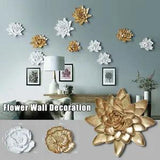 Peony/lotus Flower Wall Decor 3D Resin Wall Hanging Decor Art Decor for Home 1x
