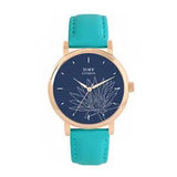 Toff London TLWS-77759 Ladies Grey Water Lilies Flower Watch