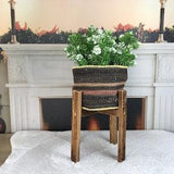 plant pot basket, large orchid pot, hanging planter, farmhouse basket, planter box, kilim basket, basket planter, cozy plants, pots, PH 3170