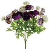 Violet/ Orchid Mini Ranunculus Bush, 10.5"