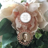Bridal Bouquet Charm, Wedding Bouquet Charm, Photo Bouquet Charm, In Memory of Loved One, Walk with me Dad, 1 to 3 charms, Rose Gold