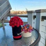 Crochet pattern, Rose scarf pattern, bouquet of roses shawl, flower home decor, minimalist