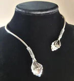Erick's Sterling Silver Calla Lily Necklace Taxco.925