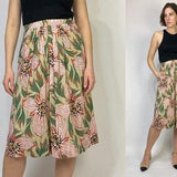 Vtg 80s TROPICAL Print Skirt! XS