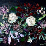 Rose Painting Original Art Floral Bouquet Painting Impasto Oil Painting Original Painting Canvas Art 24" by 18" by Zhanna Vitkovska