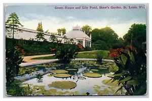 St Louis MO Missouri Green House & Lily Pond Shaw's Garden Divided Back Postcard