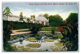 St Louis MO Missouri Green House & Lily Pond Shaw's Garden Divided Back Postcard