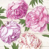Decoupage Paper Napkins Peonies Garden Spring Flowers Pink -Two Luncheon Napkins
