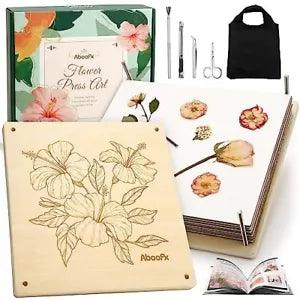 Aboofx Extra Large Flower Press, 10.8" x 10.8" 10 Layers Wooden Flower Pressi...