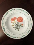 Domestications BIRTH MONTH & FLOWER 8 3/8" RIM SOUP BOWL JANUARY CARNATION