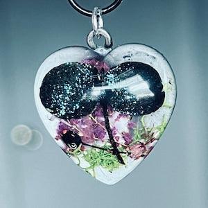Vampire Repeller Fairy Gothic swamp flower choker, heart, moss, lichen, sparkles, plant terrarium, dark academia, Cottage core, mothers day