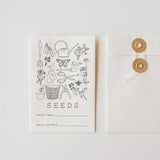 Garden Tools Stamp for Seeds, Seed Packet Stamp, Seed Labeling Stamp, Envelopes for Saved Seeds, Seed Exchange, Poppy Dahlia Seed Stamp