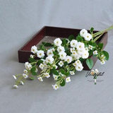 1stem silk multi-head Mini roses For Bridal Bouquets, Bridesmaids bouquets, home decoration,white silk roses