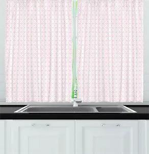 Floral Patterns Kitchen Curtains 2 Panel Set Window Drapes 55" X 39"
