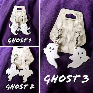 1 Pair -Halloween Earrings- Nickel Free- Ghosts, Pumpkins, Sunflowers- Skulls, Coffins, Bats, Witches Hats