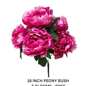 Rose Peony Bush Artificial Flower Bouquet for Bride Wedding Decor Faux Silk Flowers Bridal Flower Girl Supplies French Farmhouse Decor