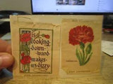 2 Antique Old Silk Ribbon Bookmark ZIRA Cigarettes Advertising Carnation Flower