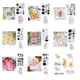 Flower Peony Daisy Vine Rose Leaves Clear Stamps Cutting Dies Scrapbooking Craft