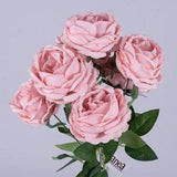 Dusty Pink Roses Bouquet 17', Artificial Tall Roses, Rose Arrangement, Faux pink blush roses bouquet, Silk roses, Wedding decor