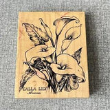Calla Lily Araceae Wood Rubber Stamp PSX K1696 Flowers Floral
