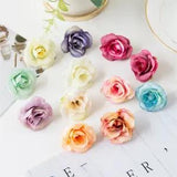 50X Mini Roses Artificial Silk Flower Heads Party Wedding Bouquet Garland Decor