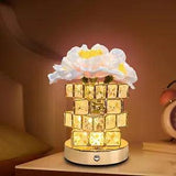Carnation Crystal Night Light, USB Rechargeable Flower Lamp, Touch Stepless Dimm